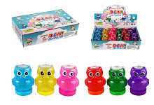 Игрушка Лизун слайм гелевый Сова цветной в банке   Н-993