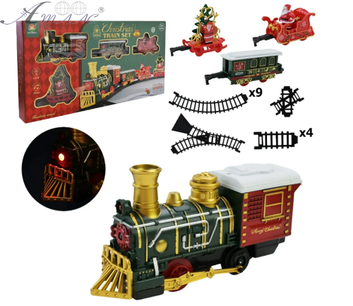 Игрушка Железная дорога Merry Christmas свет, звук, 91х45 см  699-66A фото 2