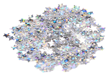 Блестки (Глиттер) Звезды Атлас 1 гр - Серебро AS-2097, А-953