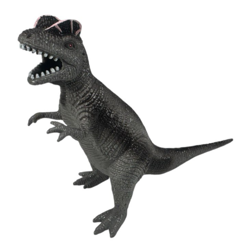 Игрушка силиконовая антистресс, Динозавр серый с бровями 15см  08476