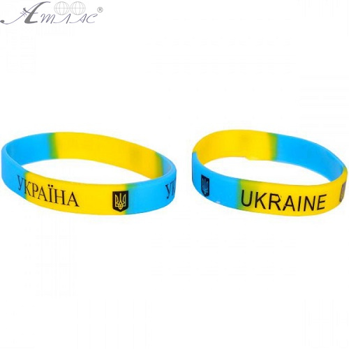 Браслет силіконовий з написом Україна  08348