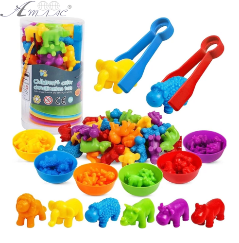 Іграшка Сортер Монтессорі тварини у тубі 36 шт  16911