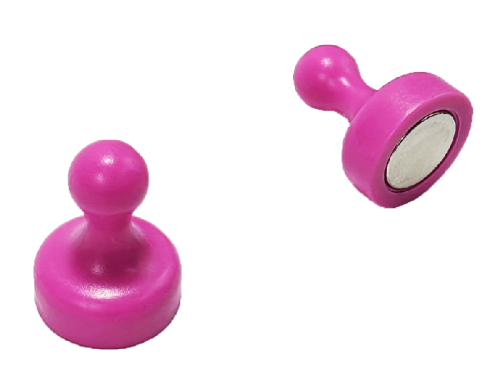 Магнит неодимимовый Пешка для доски 19х25мм 1шт Розовый  07474