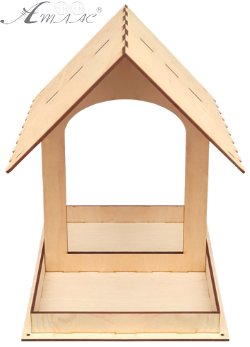 Кормушка окрашенная № 14/1 БОЛЬШАЯ, морилка под лаком 29 х 24 х 31 см AS-4315 фото 2 Кормушка окрашенная № 14/1 БОЛЬШАЯ, морилка под лаком 29 х 24 х 31 см AS-4315 фото 2