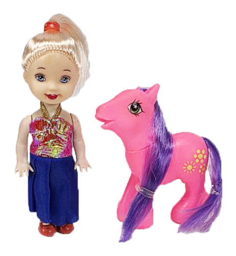 Игрушка Кукла с пони 10 см в кульке  07292