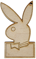 Фігурка фанерна - Зайка а-ля Playboy 7 см AS-4654, В-0154