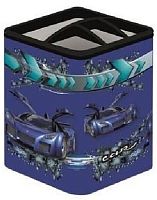 Стакан для ручек Zibi 3 ячейки, металлический, синий ZB.3103-02