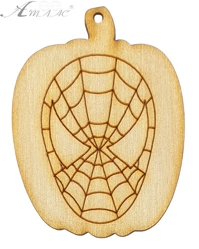 Фігурка фанерна - Гарбуз із Людиною-павуком 4 x 5,5 см AS-4618, В-0220