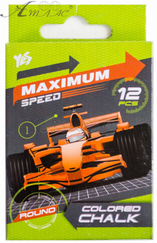 Мелки цветные Yes 12 шт, 6 цветов, 2 х 6 х 8 см, 400184 Мелки цветные Yes 12 шт, 6 цветов, 2 х 6 х 8 см, 400184