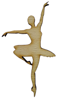 Фігурка фанерна - Балерина на одній нозі 7 см AS-4605, В-0262
