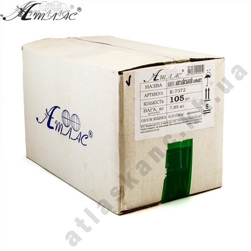 Веер Ангийских букв, желтый или белый пластик AS-0001, К-7372 фото 3