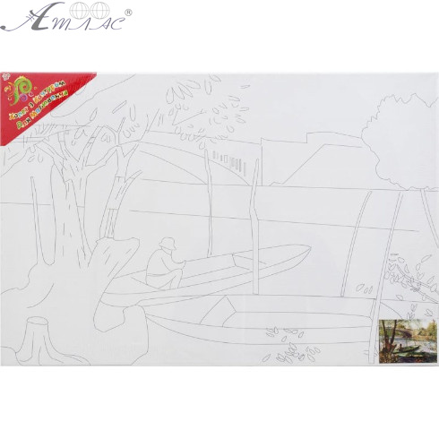 Холст с контуром Лодка на подрамнике 40 х 60 см 950992 Холст с контуром Лодка на подрамнике 40 х 60 см 950992