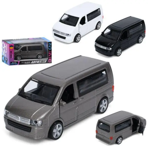 Машинка Автосвіт Volkswagen Transporter T5 Серый 12см  AS-1869