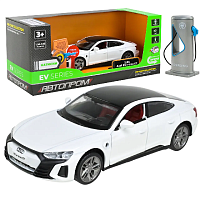 Машинка Автопром Audi RS e-tron GT Белая электро свет звук 14см  68744