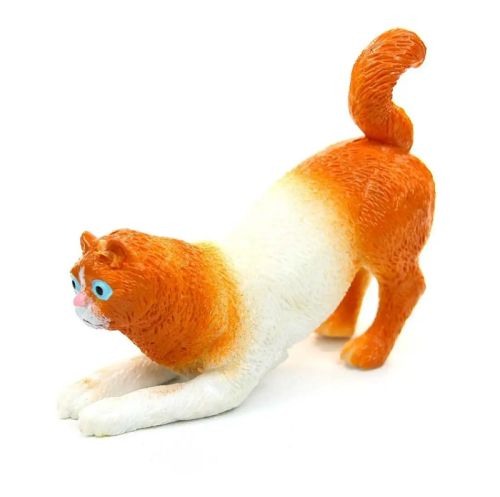 Игрушка силиконовая антистресс Кот бело-рыжий 10 см  06239