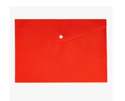 Папка на кнопке А4 Красная  03123