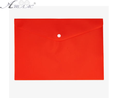 Папка на кнопці А4 Червона  03123