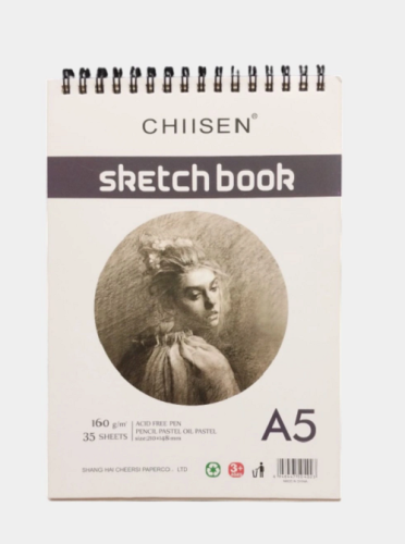 Скетчбук для рисования А5 спираль 35 листов CHIISEN  03742 фото 3