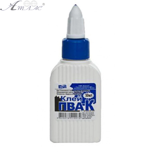 Клей ПВА 50 мл КіП евро-колпачек 01960 Клей ПВА 50 мл КіП евро-колпачек 01960