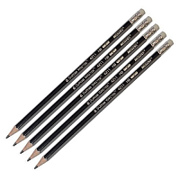 Олівець графітний Marсо 12 шт НВ шестигранний з гумкою Superb Writer 4211