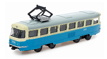 Модель Автопром Трамвай 16см Голубой  6411