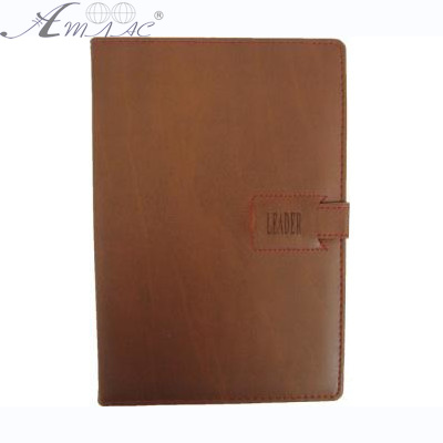 Блокнот 145 х 210 мм Leader шкірзамінник, коричневий W08-44-25, 140120