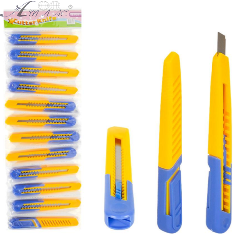 Ніж канцелярський 9 мм пластик  01578