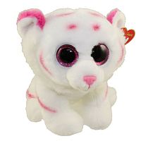 Игрушка Мягкая Тигр белый "Tabot" в розовую полоску 15 см 42186