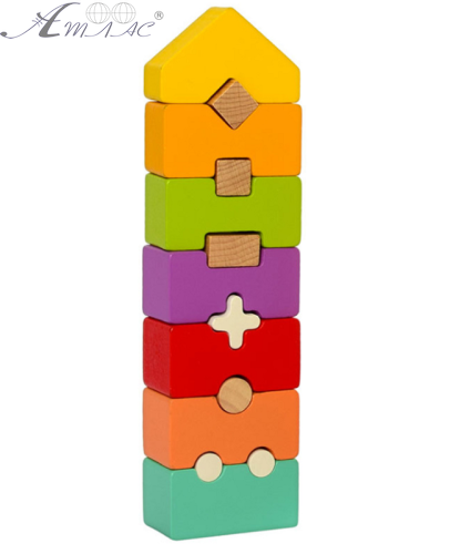 Игрушка Деревянная Пирамидка Головоломка  MD2883 фото 2