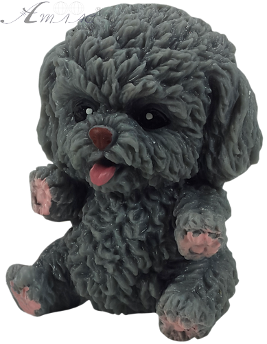 Іграшка силіконова антистрес, собачка що сидить, велика сіра 7 см 04364 Іграшка силіконова антистрес, собачка що сидить, велика сіра 7 см 04364