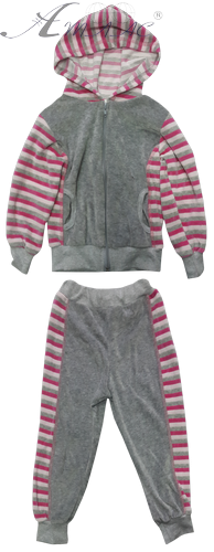 Костюм спортивний для дівчинки, велюровий, на змійці, р.56 (28) 12656 Костюм спортивний для дівчинки, велюровий, на змійці, р.56 (28) 12656