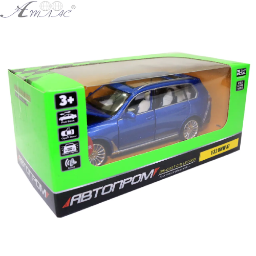 Машинка Автопром BMW Х7 синя метал світло звук 16см 68470 фото 3 Машинка Автопром BMW Х7 синя метал світло звук 16см 68470 фото 3
