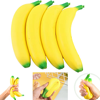 Игрушка антистресс Сквиш Банан мягкий 18 см  02918