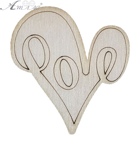 Фигурка фанерная - Сердце Love большое 6 х 6 см AS-4712, В-0271