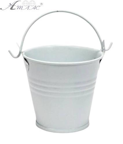 Ведерко Декоративное металл 5,5 х 5,5см Белое 15978 Ведерко Декоративное металл 5,5 х 5,5см Белое 15978