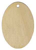 Фігурка фанерна - Кулон овал простий 37 х 49 мм AS-4670, В-0130