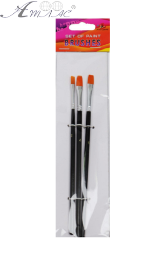 Кисть набор нейлон Фреш 3 шт плоские № 2,4,6  04918