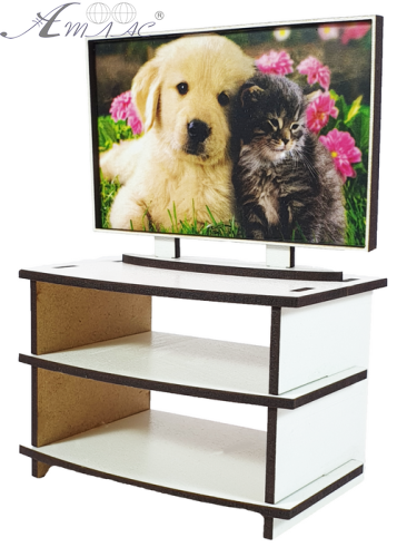 Меблі для ляльок ростом 30 см - Тумба з телевізором  10*6*14см  AS-6036