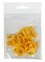 Пластиковые Цифры арабские 12шт желтые 3мм h=3см AS-0074
