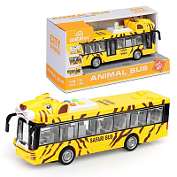 Іграшка Автобус Animal Bus жовтий 28см  WY917A
