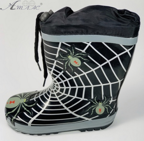 Сапоги резиновые KLF, Паутина черный р.29 09-1 Сапоги резиновые KLF, Паутина черный р.29 09-1