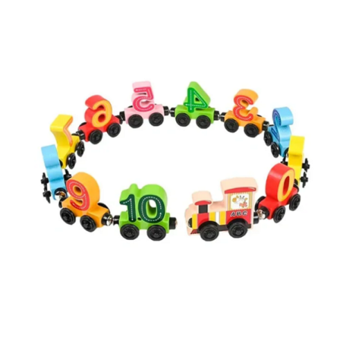 Игрушка Деревянная Паровозик Математический на магнитах  С61400 фото 2