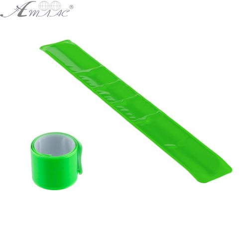 Браслет світловідбиваючий флікер зелений 30х3см  11154