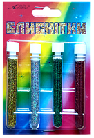 Блестки (Глиттер) Набор №  3 - 2 гр ( 4 шт ) - Золото Гол + Серебро Гол + Зеленый Гол + Красный Гол AS-2203, А-972