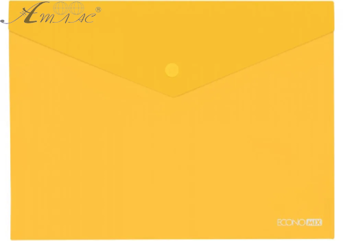 Папка на кнопці В5 Economix глянець жовта фактура 180мкм  E31302-05
