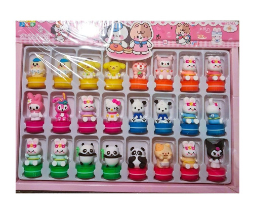 Игрушка Набор детских штампов Kuromi и друзья 24 штуки  25-7-179