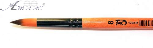 Пензлик синтетика Кругла № 8 художня Пензлик синтетика Кругла № 8 художня