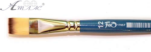 Кисть синтетика Плоская № 12 художественная Кисть синтетика Плоская № 12 художественная