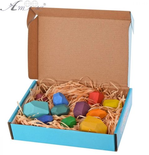 Іграшка Дерев'яна Пірамідка з камінців 11 фігур  MD2915 фото 2