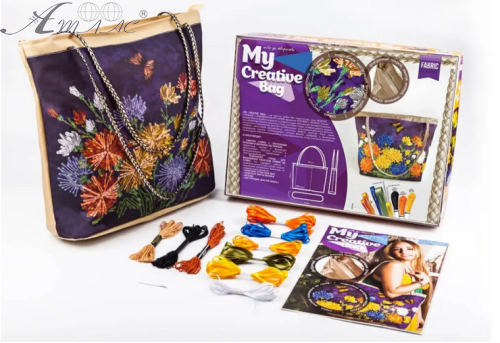 Набір для творчості Вишивка сумки Стрічками та бісером My Creative Bag  МСВ-01-04 фото 2